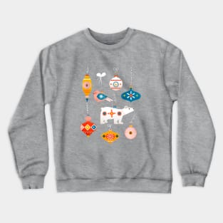 Christmas retro baubles Crewneck Sweatshirt